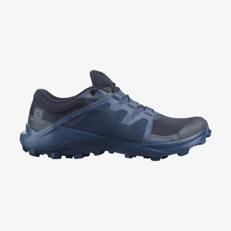 Salomon WILDCROSS GTX Mens Trail Running Shoes Navy UK QHNY